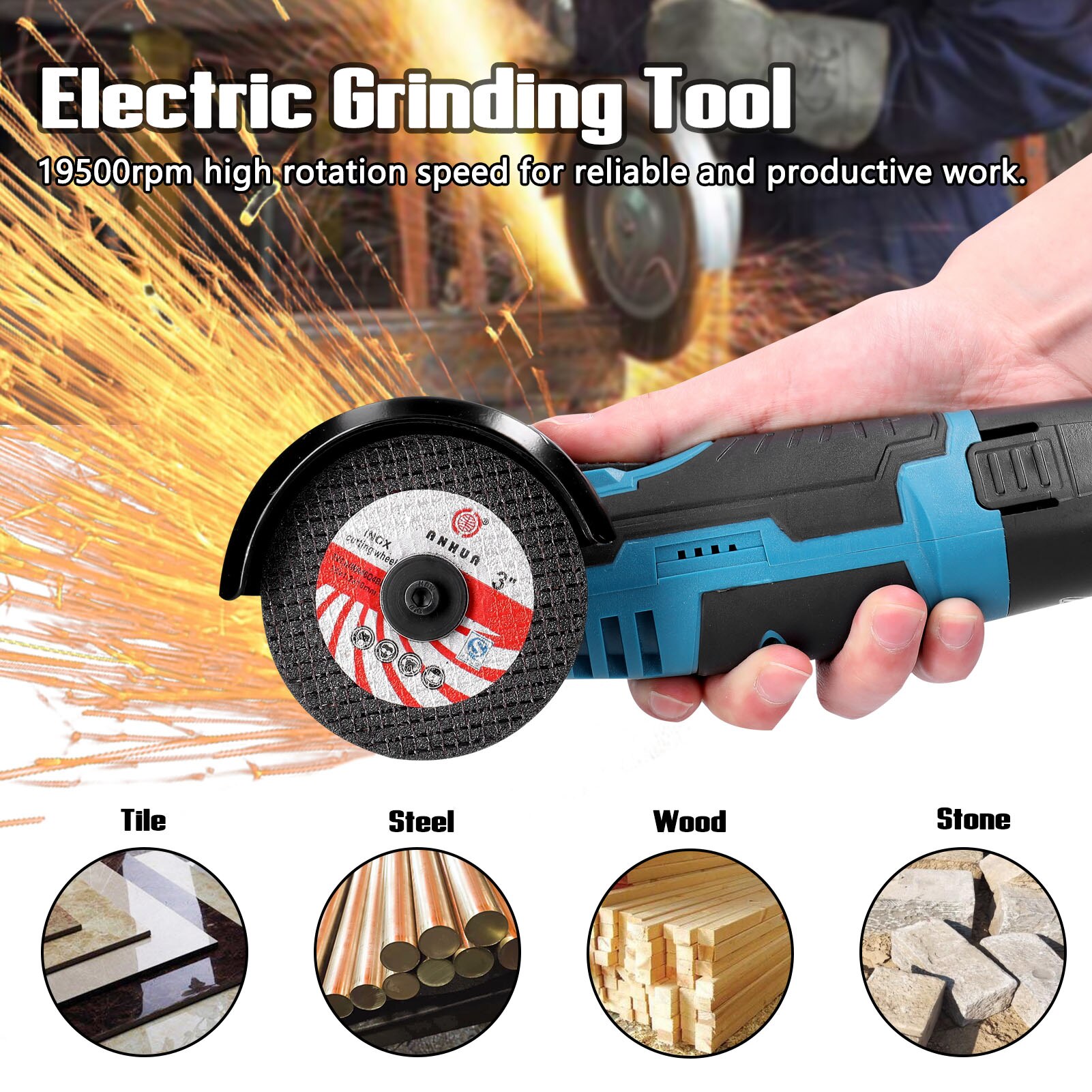 Multifunctionele 19500Rpm Elektrische Slijpen Tool Mini Grinder Handheld Cutter Voor Cutting Polijsten Keramische Tegel Hout Steen Staal