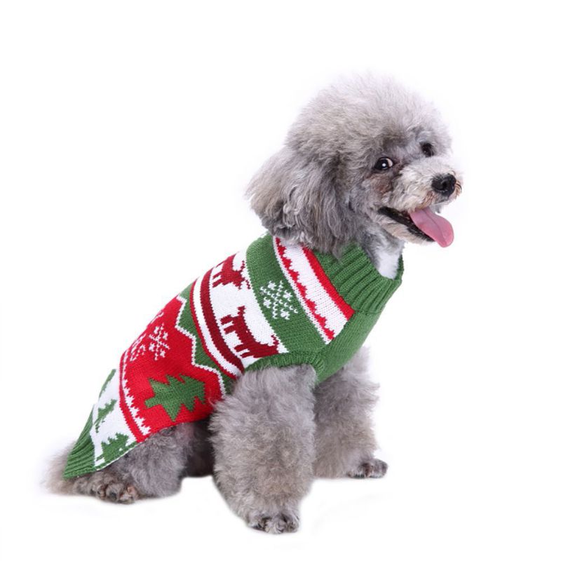 Hond Trui Hond Kerst Groen Elanden Trui Rood Groen Herfst En Winter Warme Jas Jas Comfortabele Leuke Craft Decoratie