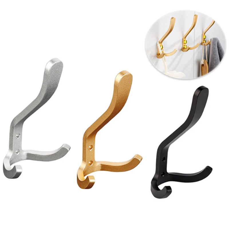 Schwarz Goldene Robe Haken Wand Mantel Rack Für Haus Hängen Schlüssel Halter Kleidung Tür Kleiderbügel Dusche Handtuch Haken Bad Zubehör