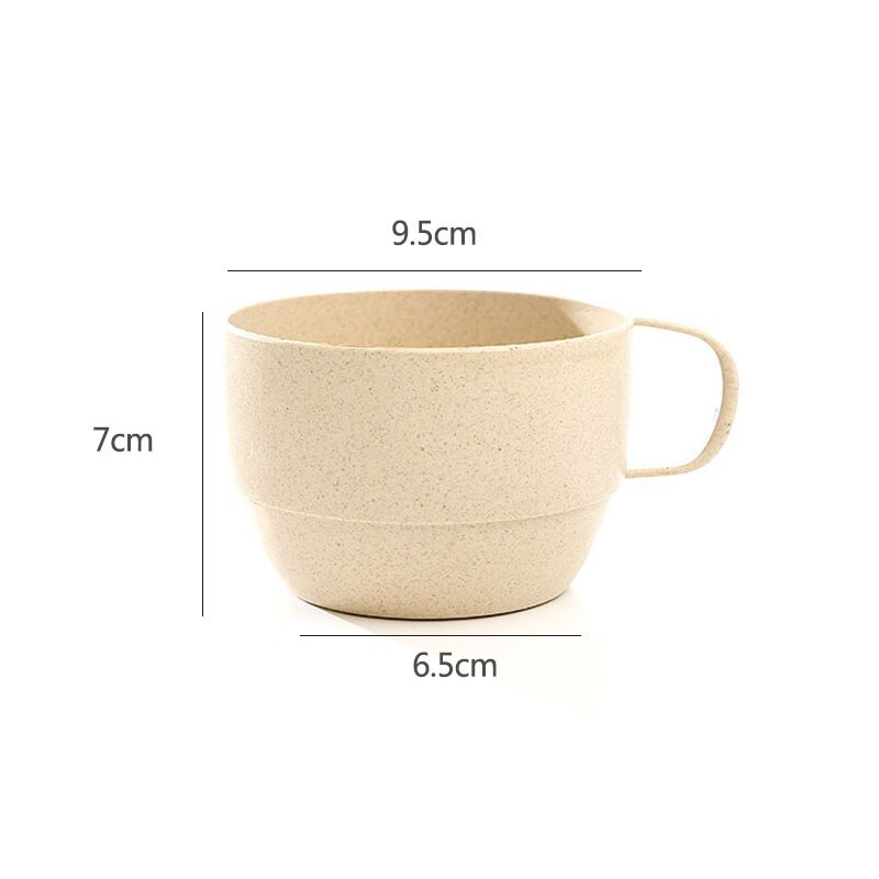 1 PC Office Coffee Cup Eco-friendly Mouthwash Cups Wheat Straw kitchen Accessories Milk Tea Cup