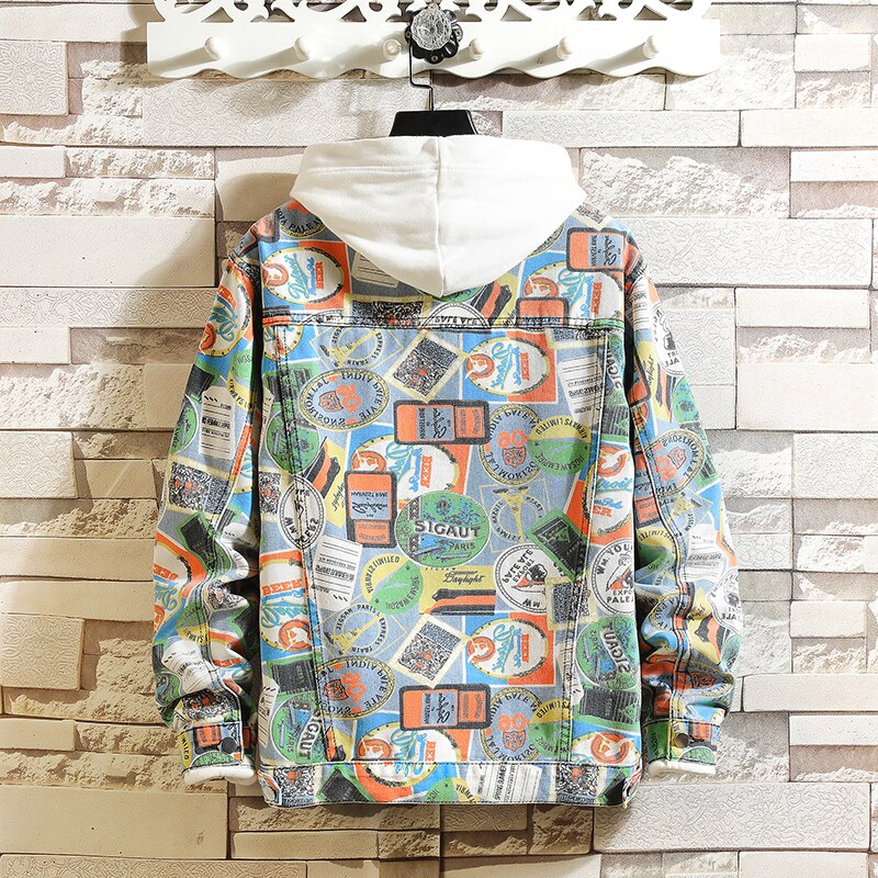 Japan Style Spring Autumn Men's Denim Jacket Casual Bomber Punk Rock Streetwear Clothes