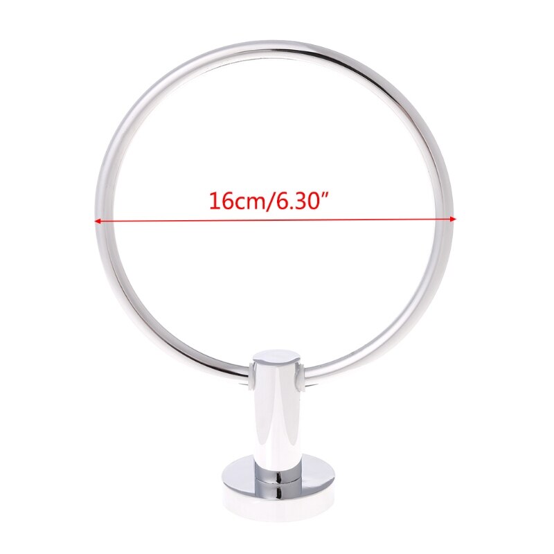 Roestvrij Staal Handdoek Ring Holder Hanger Chrome Wandmontage Badkamer Home Hotel