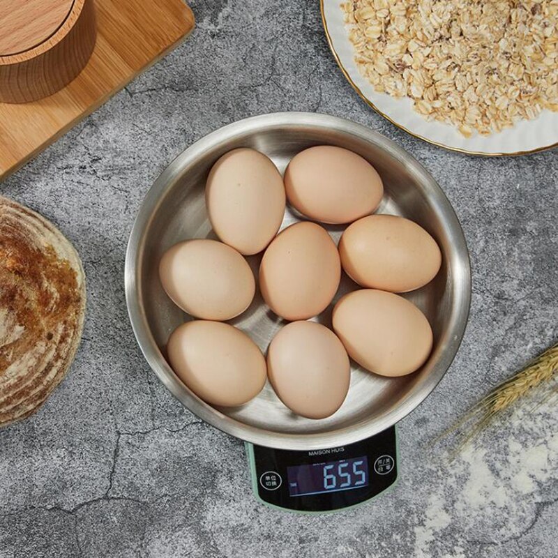 Kitchen Scales Electronic for Weighing Smart Digital Accuracy Gram Precision Scale With Bowl for Food/Floor Baking Accessories