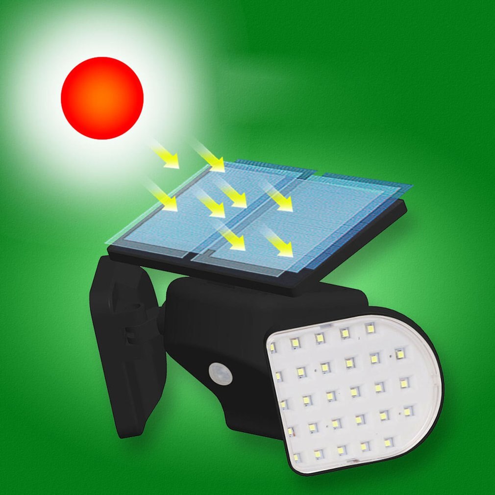 Human Induction Landscape Street Light Courtyard outdoors Lighting wall Light Solar Square Double Head Spotlight