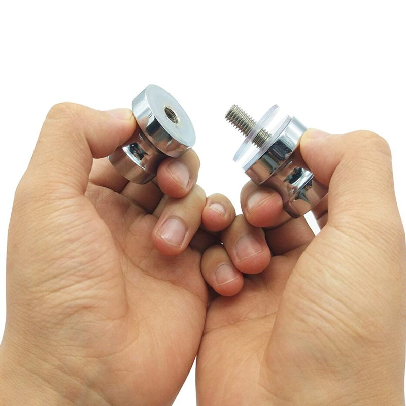 304 roestvrijstalen deurgreep 1,1 "diameter enkele glazen deurknop badkamer douchekast dubbelzijdig handvat trek met schroef