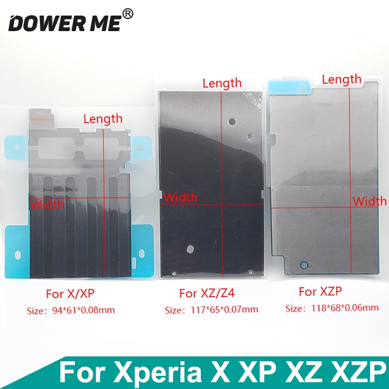 Dower Me-Papel de grafito de conductividad térmica, pegatina para disipador de calor en placa media para Sony Xperia X Performance X XP XZ XZP Premium