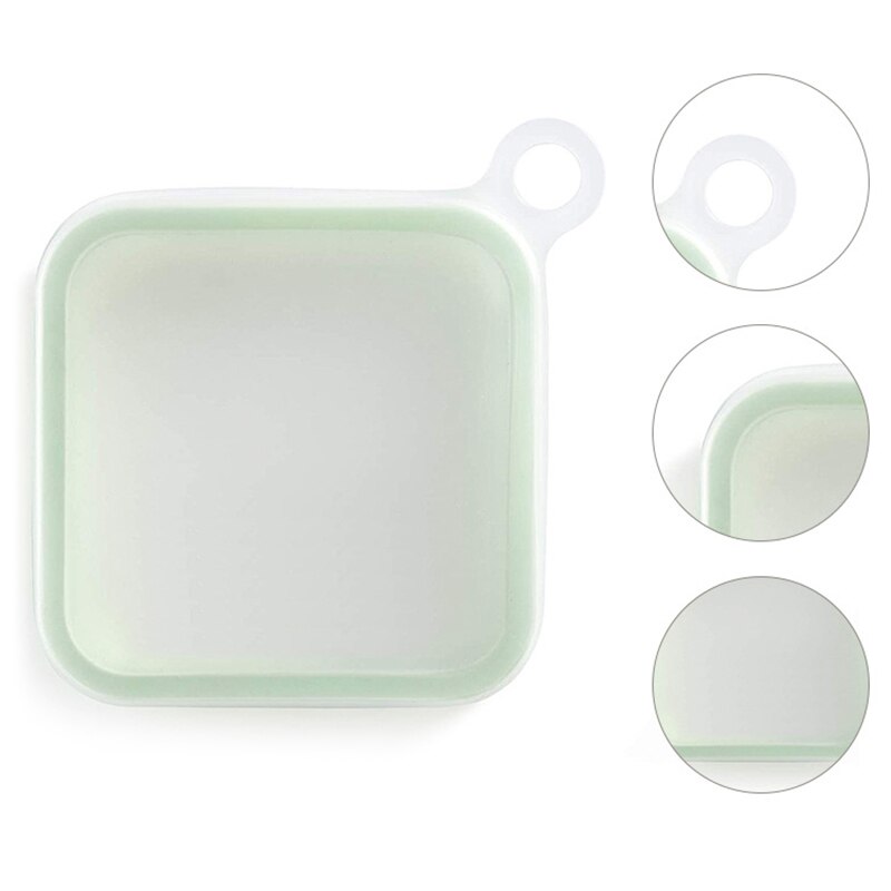 1Pc Portable Reusable Silicone Sandwich Case Lunch Box Toast Box Silicon Lid Tableware Student Lunch Box Kitchen Accessories