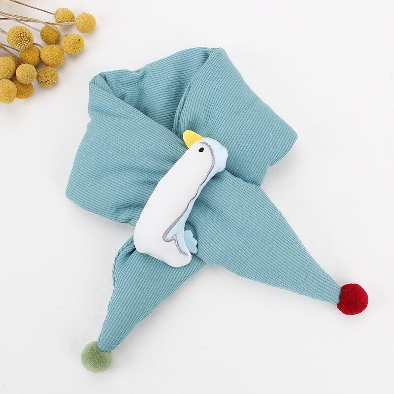 Babysjaal herfst en winter cartoon pinguïns dikke warme hals koreaanse versie schattige jongen plus fluwelen hals meisjessjaal: 9
