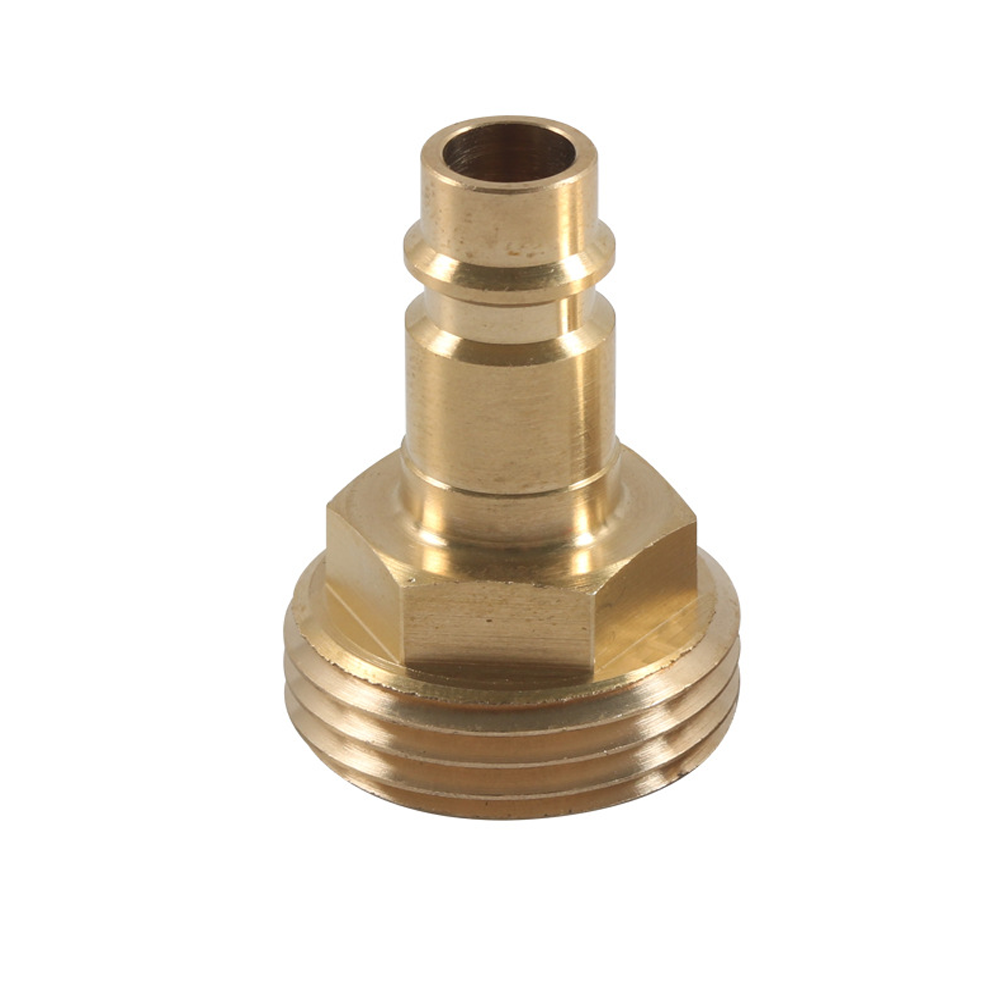 Manguera de agua RV de latón, accesorios de conexión rápida, conexión rápida dorada 1/2 a 3/4, manguera de jardín, grifo de ducha para Camper, conector rápido: Amarillo bronce