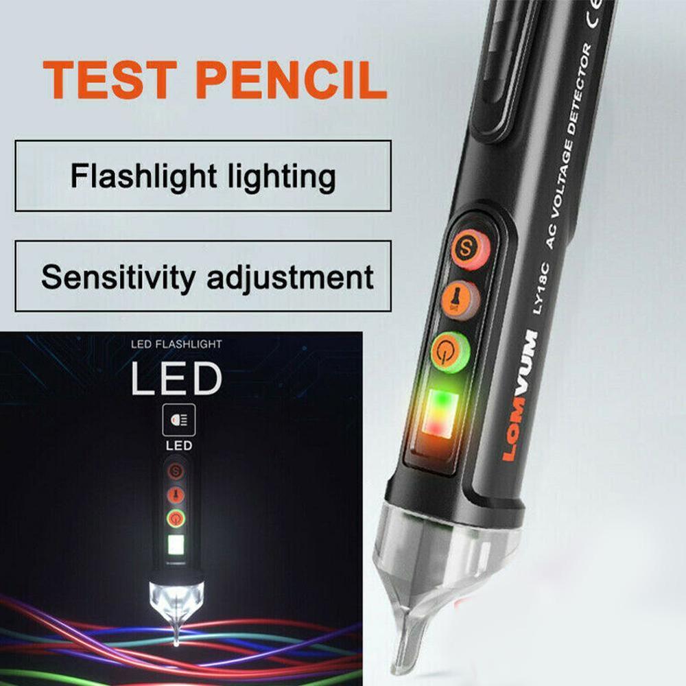 AC Voltage Electric Compact Pen Current Testing Pencil 12V/48V-1000V log Finder Voltage An Breaker Circuit Sensitivity T7D4
