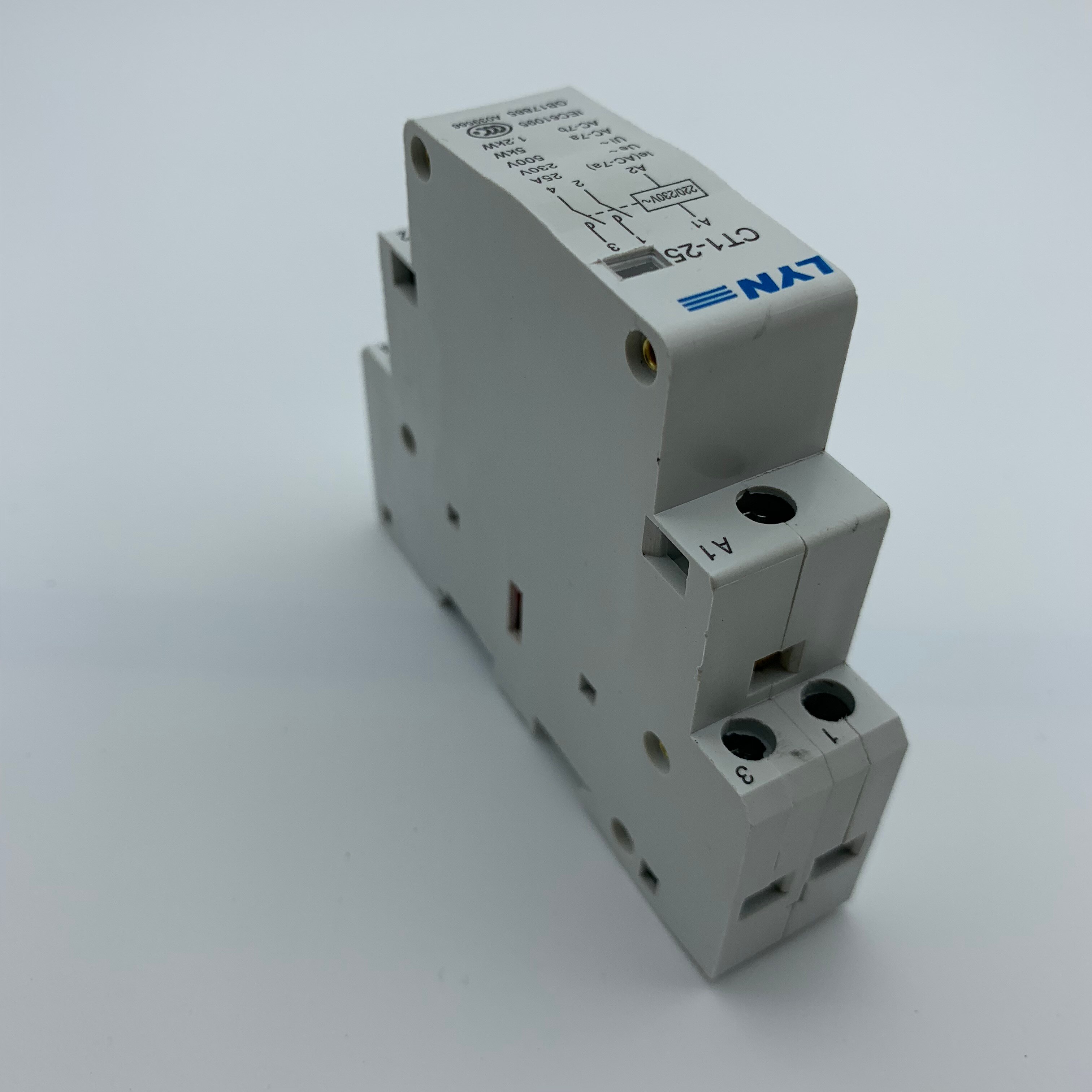 CT1 2P 16A 20A 25A 220V/230V 50/60HZ Din rail Household ac Modular contactor 2NO 2NC or 1NO 1NC LYN
