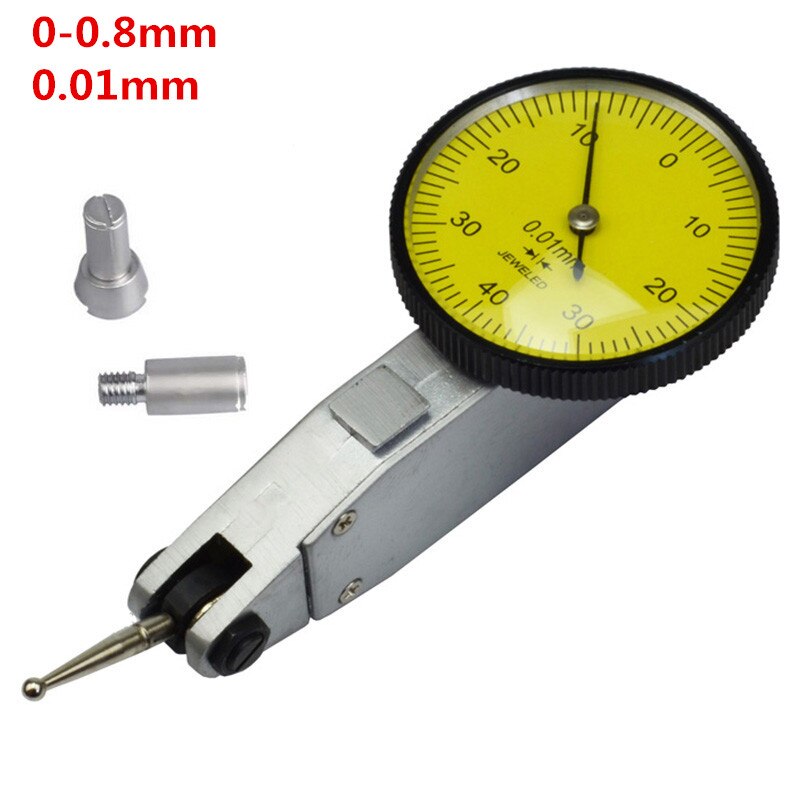 0-0.002mm 8 jewels Lever Indicator Analog Display Dial Lever Shockproof Dial test Gauge Indicator Meter Dial Micrometer 0-0.8mm