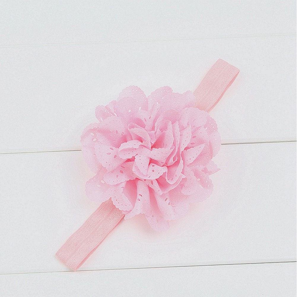 Brand Infant Kid Baby Girl Toddler Lace Flower Hairband Head Wear Headband Accessories Photo Props Party 0-6T: Pink