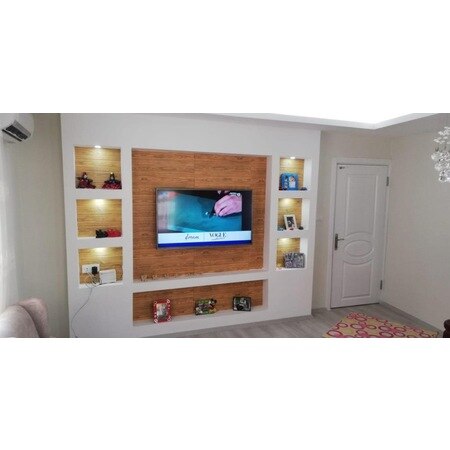 NW84 Panel de pared autoadhesivo 3D moldeado de madera 443035913