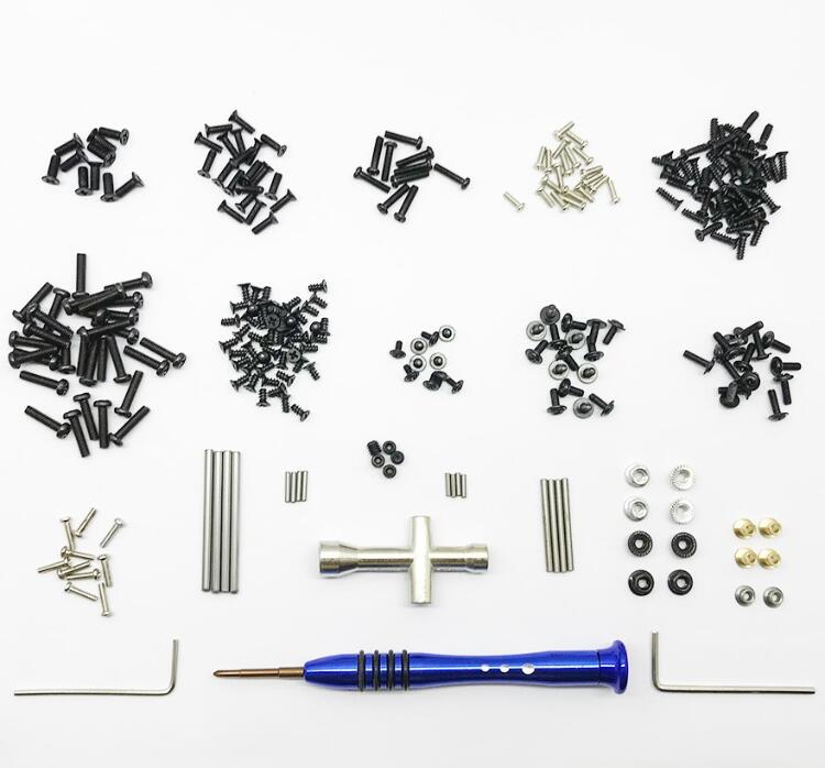 WLtoys 144001 124019 RC Car spare parts M2 M2.5 M3 screw fastener kit Cross sleeve Allen wrench Swing arm pin screws screw