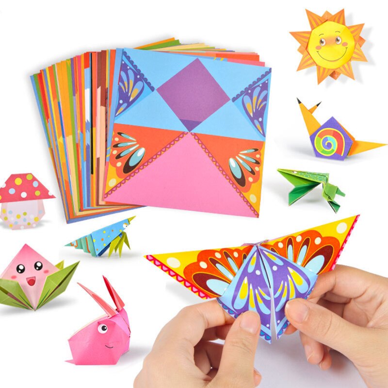 Baby Toys 3D Arts And Crafts 54Pages Origami Cartoon Animal Book Toy Kids DIY Paper Art Baby Early Learning Education Toys: Lifestyle 54pcs