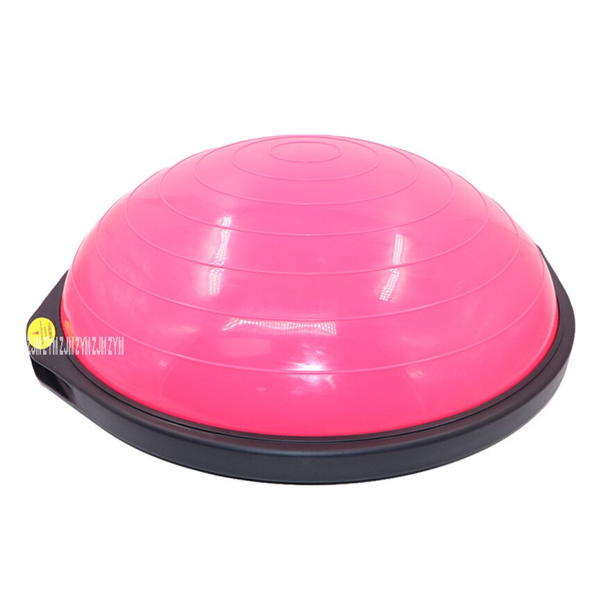 64cm PVC Yoga Balance Ball Pilates Bosu Ball Fitness Balance Training Half Ball Fitball Yoga Halfsphere Semisphere: Rose red