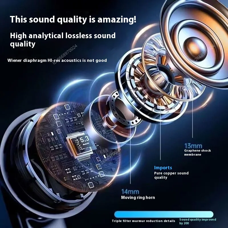 Xiaomi TWS kabellose Ohrhörer mit Geräuschunterdrückung, lange Akkulaufzeit, integriertes Mikrofon, perfekt für Sport-Aktiv-Lebensstil-Kopfhörer