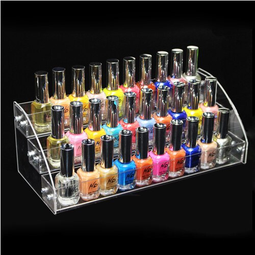 Mordoa Acrylic Makeup box Nail Polish Storage Organizer 234567 Layer Rack jewelry Display Stand: 3