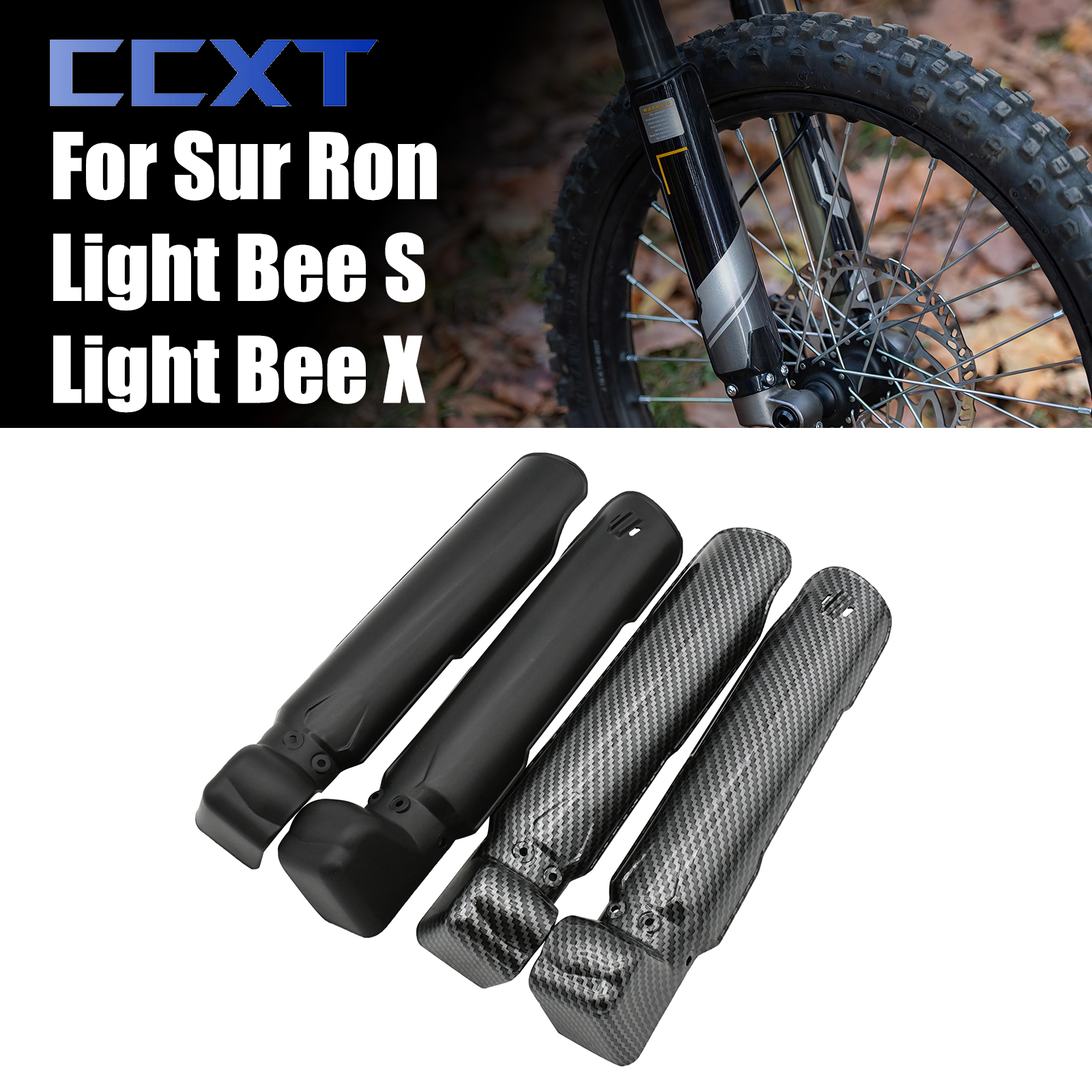 Para sur-ron Light Bee X/S accesorios bicicleta eléctrica Motocross amortiguador protectores de horquilla protección de plástico Dirt Bike Universal