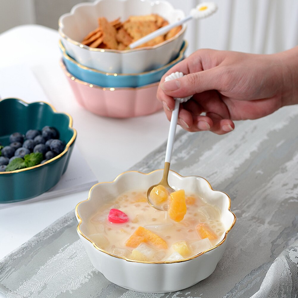 Phnom Penh miseczka ceramiczna zastawa stołowa koronka ze wzorem stokrotki salaterka miska deserowa wielobarwność robić gospodarstwa domowego DNJ998