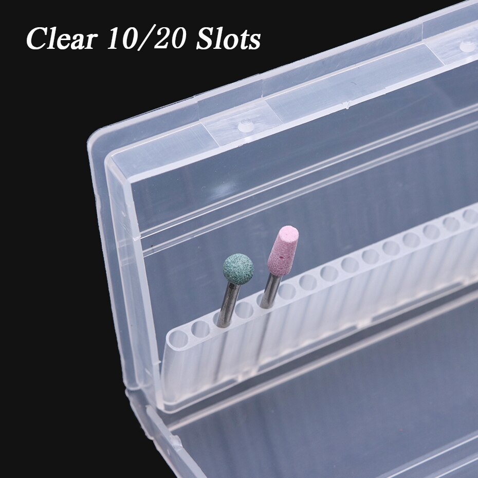 1pcs Nail Drill Bit Storage Box Empty Containers Acrylic Display Holder Milling Cutter Manicure Machine Accessories LA867-1
