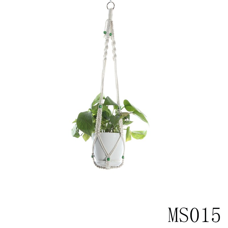 Macrame Plant Hanger Hanging Planter Wall Art Boho Home Decor 41 Inches Decorative Flower Pot Holder Boho Bohemian Home: MS015