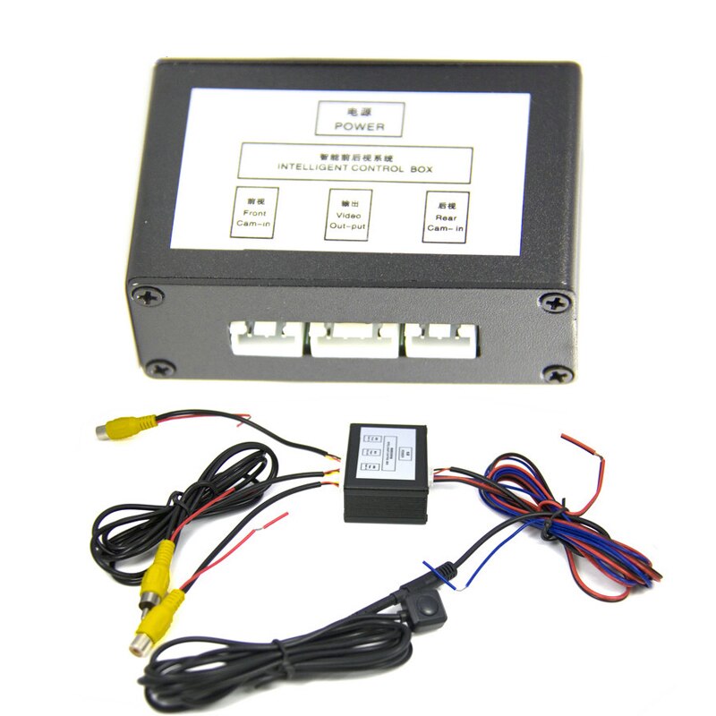 Auto Meerdere Camera 'S Afbeelding Switch Control Box 2/4 Camera voor voor/Achter/Links/Rechts View Parking Camera systeem Video ondersteuning DVR