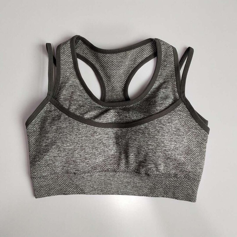 Sujetador deportivo de realce para mujer, Top corto con tanque de ropa deportiva para Fitness, Yoga, correr,