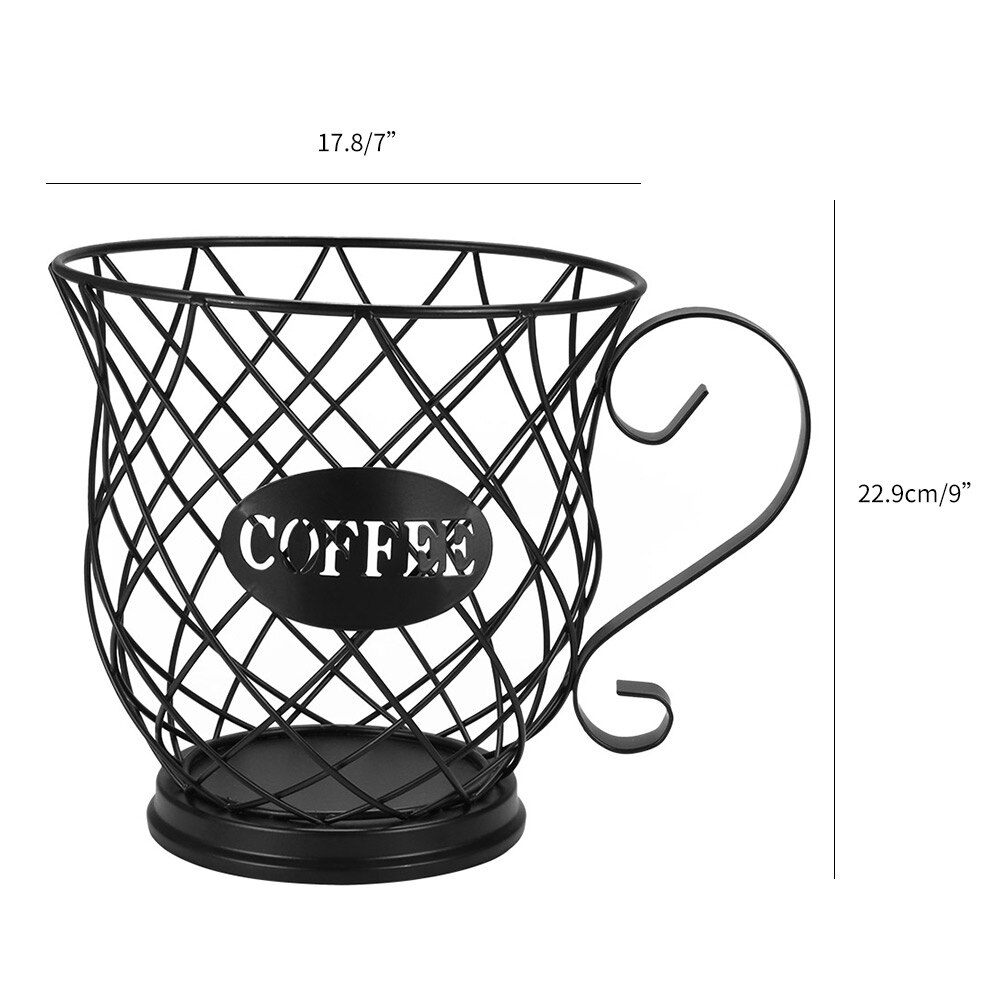 La plus nouvelle tasse d'organisateur de support de dosette de café avec la Base K tasse gardien expresso Pod porte-capsules panier de stockage: Black