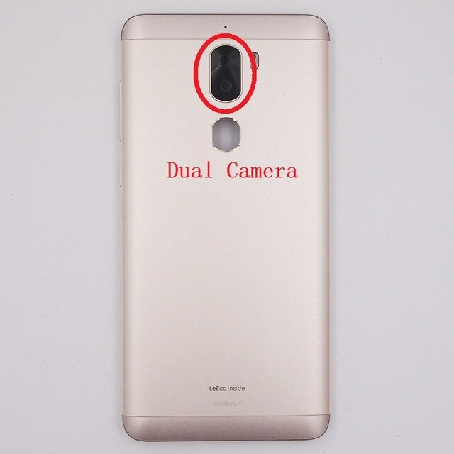 Cámara Dual Original de 5,5 pulgadas para Letv, LeEco, Coolpad, cool1, cool 1, c106, cambiador de batería 1C, carcasa trasera con botón de volumen: Dorado