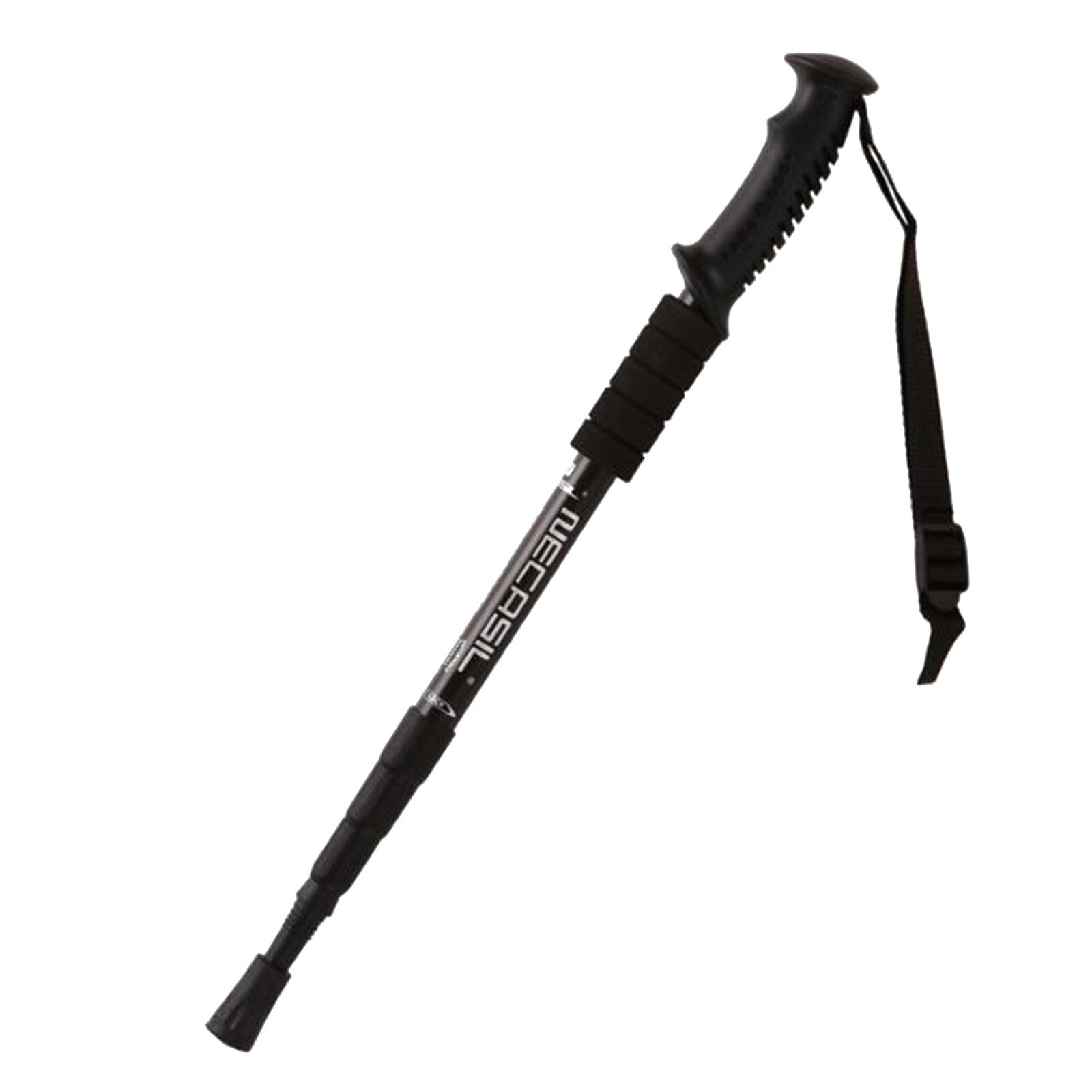 Folding Trekking Pole Aluminum Alloy Straight Handle Trekking Pole Telescopic Shock Absorption Outdoor Running Walking Stick @40