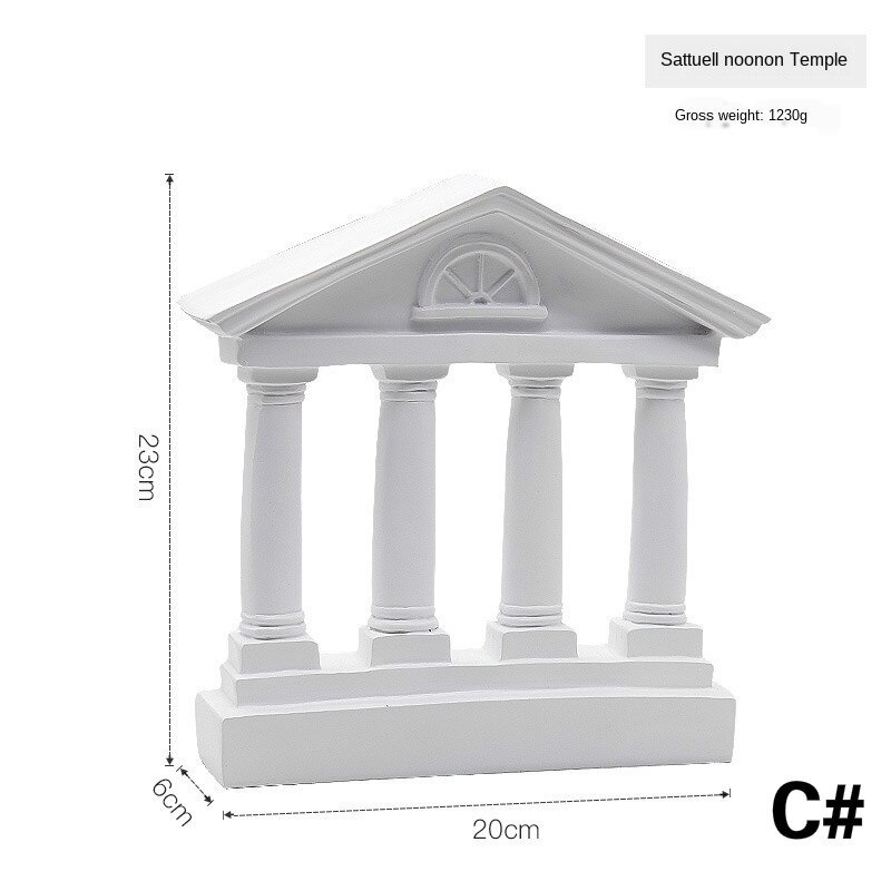 Colonne romaine modèle Architecture grecque, modèle de bâtiment de Temple grec, décoration de la maison, pilier en plâtre décoratif européen, Sculpture en résine