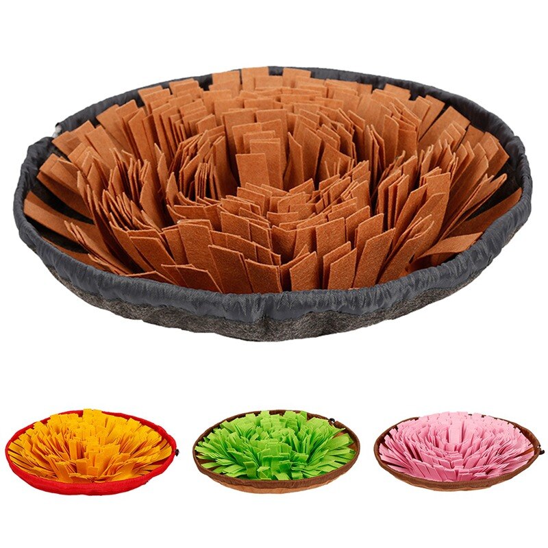 Lovely Pet Felt Cloth Leak Food Anti Choking Bowl Mat Dogs Cats Snuffle Bowl Mat Costing Energy Slowing Feeding Intelligence Mat