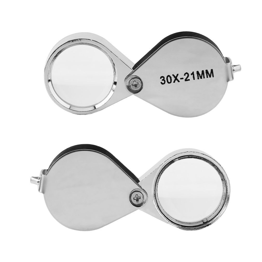 Mini 30X Glass Magnifying Magnifier Jeweler Eye Jewelry Loupe Loop 30*21mm Triplet Jewelers Eye Glass