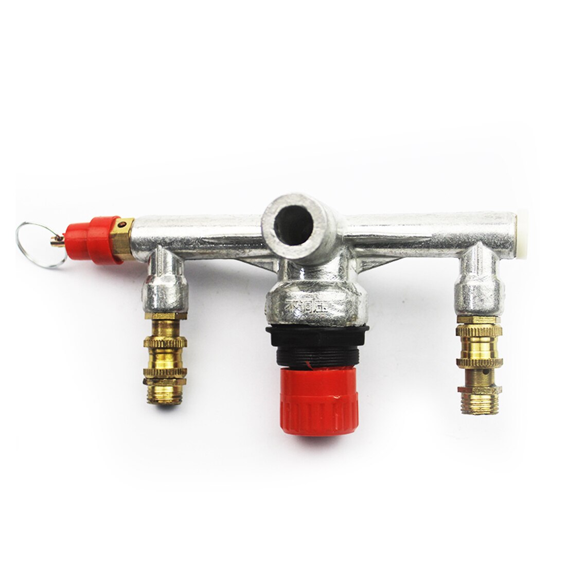 Dubbele Uitlaat Buis Legering Luchtcompressor Schakelaar Drukregelaar Valve Fitting Deel Accessoires