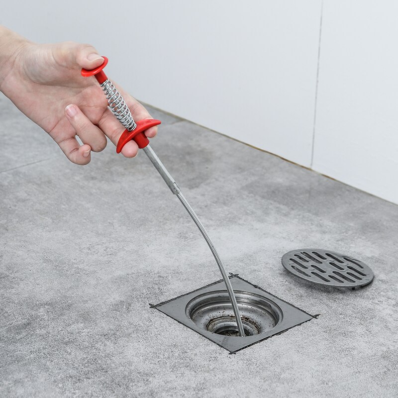 90CM Drain Snake Spring Tube Unblock Tool Bathroom Sewer Dredge Anti Clogging Tool Kitchen Sink Cleaning Hook Plumbing Agent