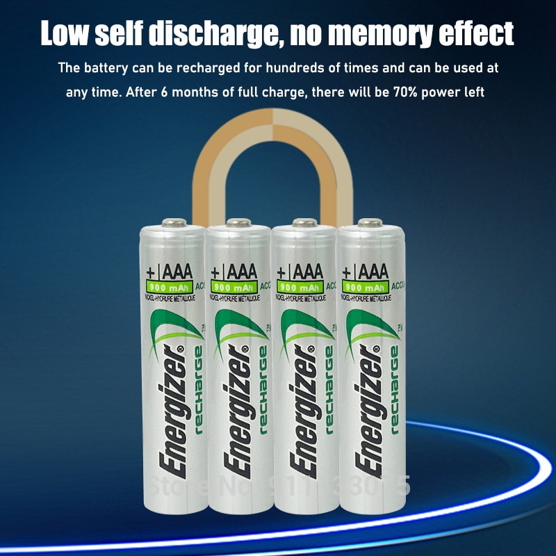 Energizer AAA 1.2V 900mAh Ni-MH Rechargeable Battery For Camera Flashlight Remote Control Toy Shaver Pre-charged NI-MH Bateria