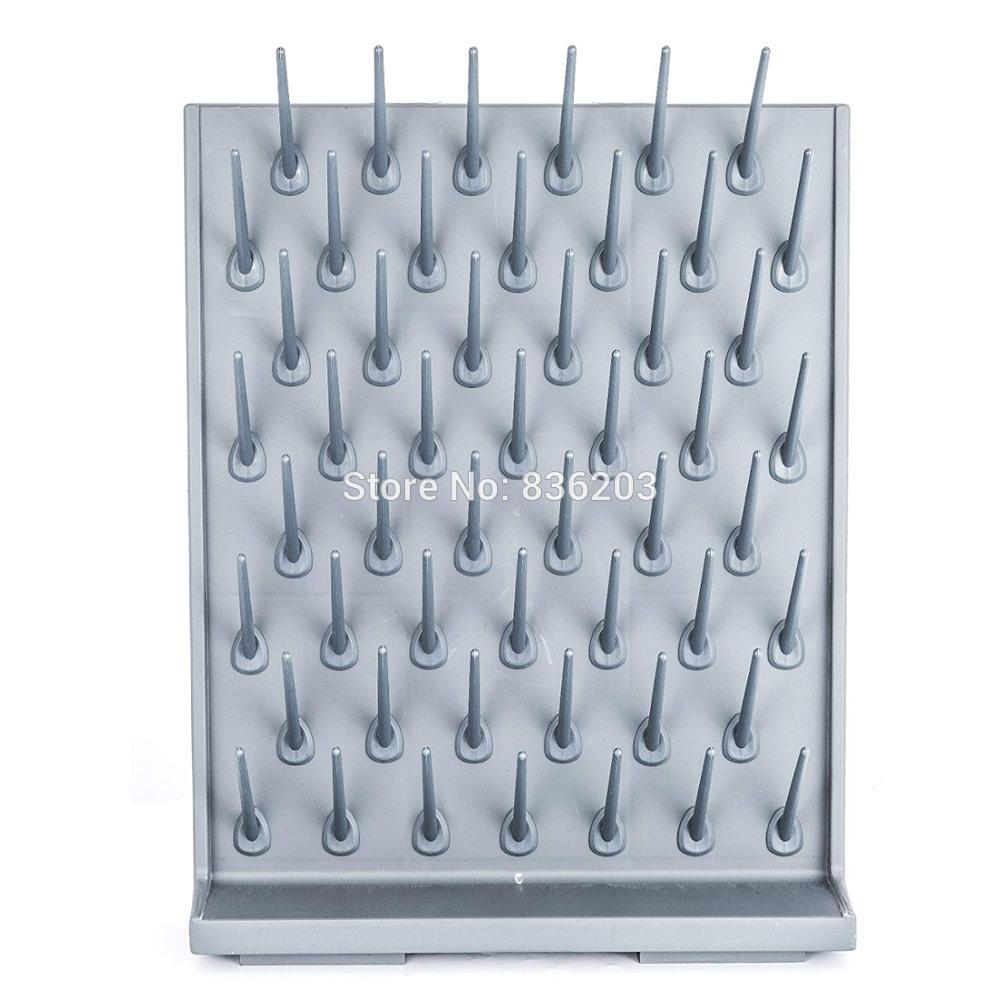 27 Pegs Lab Supply Drying Rack, Pegboard Bench-top/Wall-Mount Laboratory Glassware 52 Detachable PegsLab Drying Draining Rack Cl