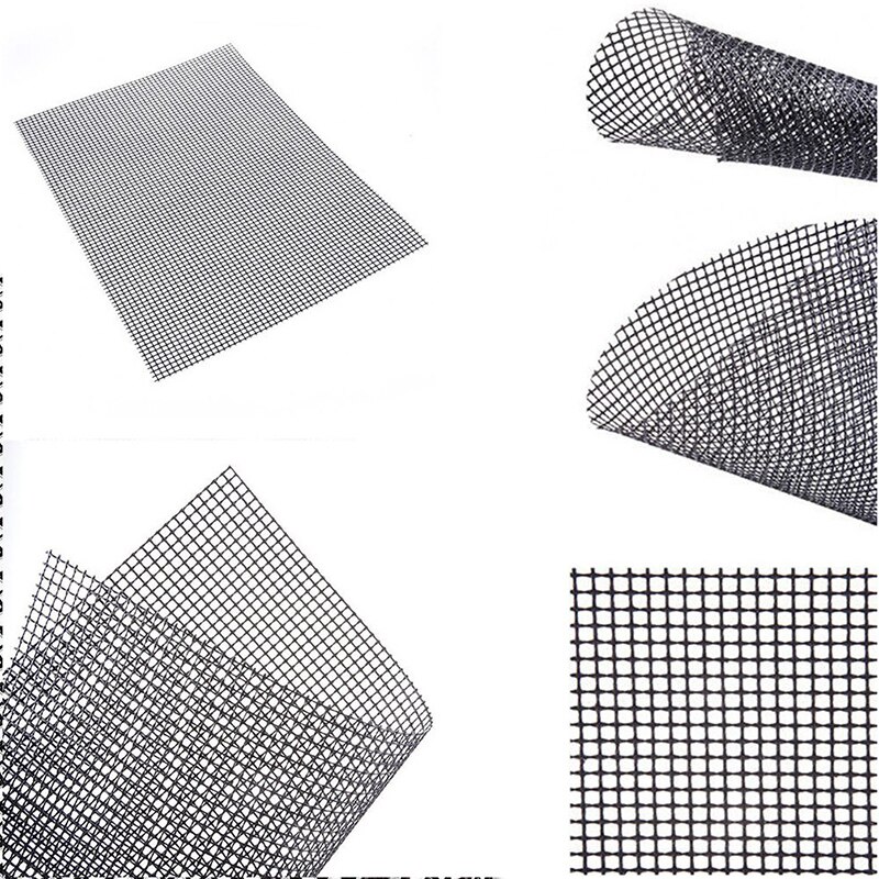 Esteras de parrilla para barbacoa, revestimiento antiadherente, revestimiento de lámina para cocinar, revestimiento de parrilla resistente al calor, alfombra de malla para accesorios de barbacoa para el hogar