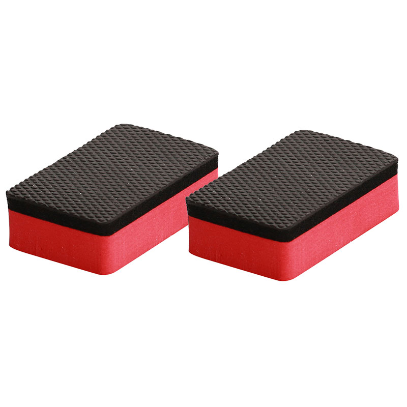 2/5PCS Car Wash Mud Cleaner Magic Clay Bar Sponge Block Pad Remove Contaminants Before Polisher Wax for Car Accessories: Red