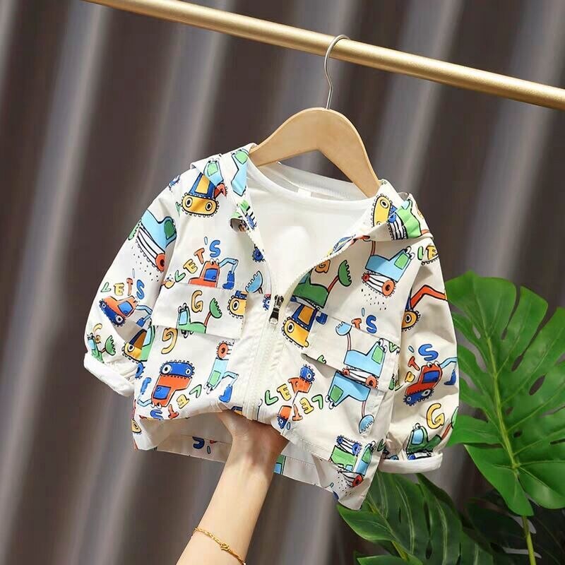 Manteau de dinosaure pour enfants, jolie veste de printemps pour garçons et filles, vêtements actifs pour bébés