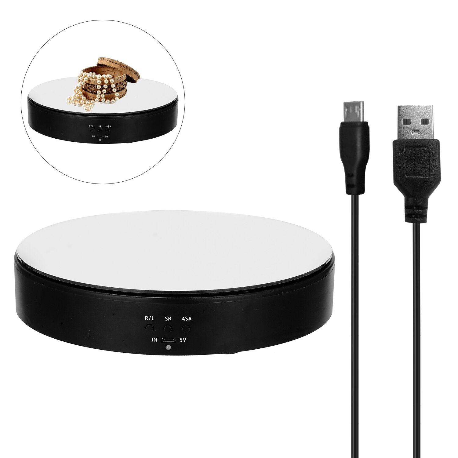 360 graus plataforma giratória suporte de exibição para fotografia vídeo tiro adereços exibição jóias turntable rotativa elétrica
