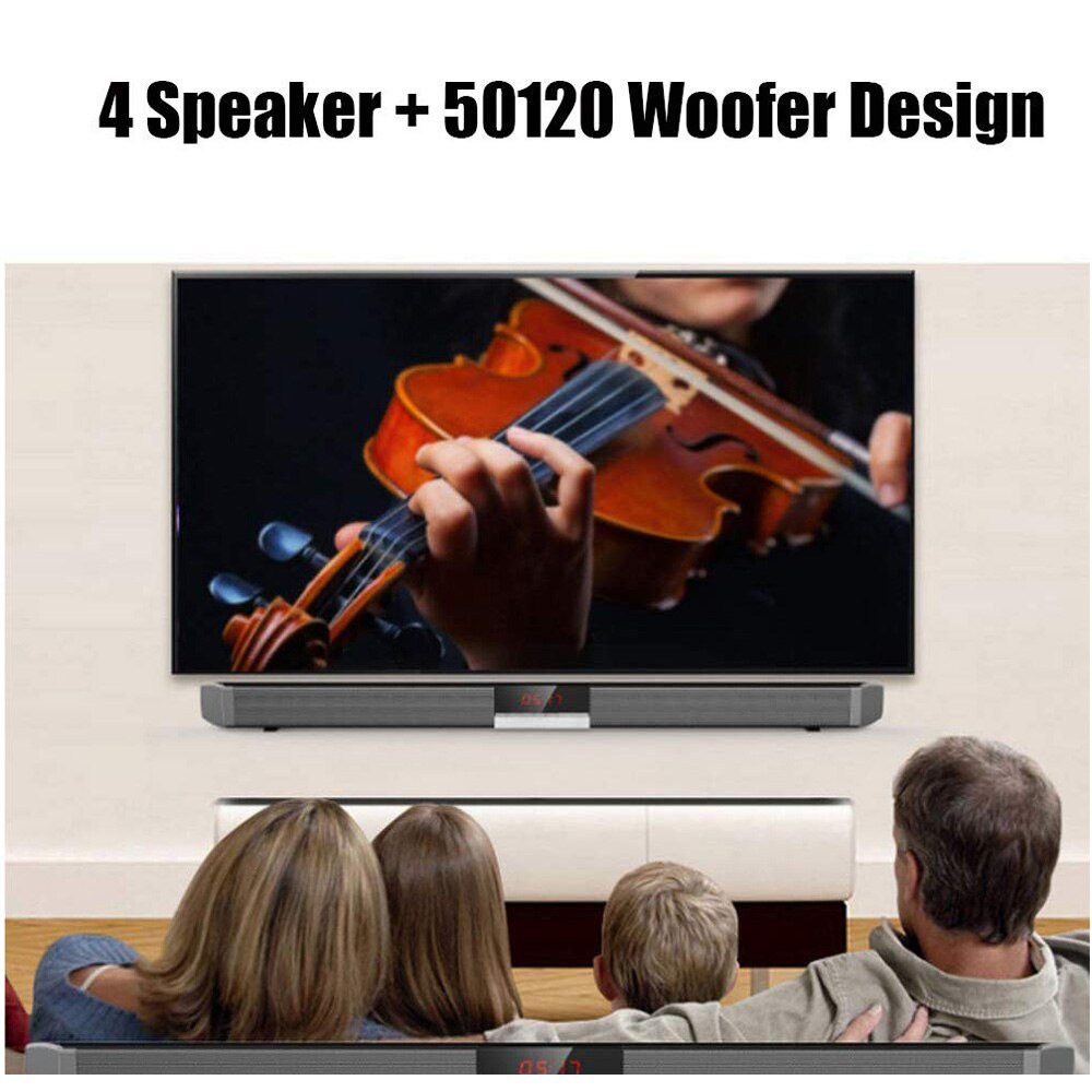 SR100 Plus Sound System Sound Bar 40W Wireless Bluetooth Sound Bar Hifi 3D Stereo Column Subwoofers Surround with Remote Control