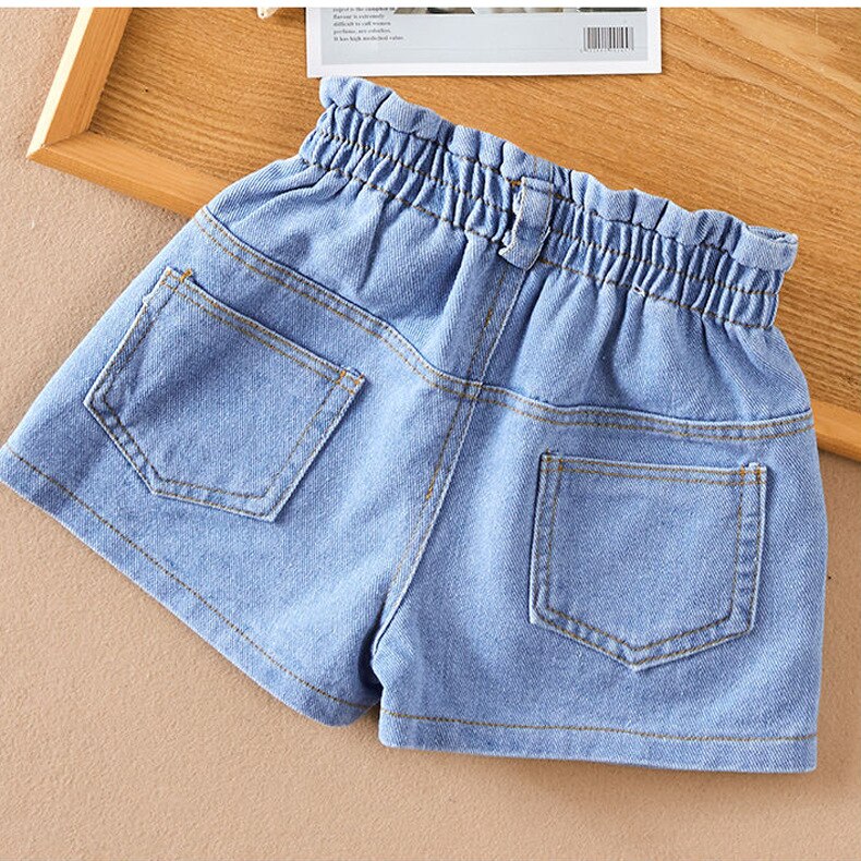 100-160 Cm Summer Girls Jeans Shorts Baby Kids Children Denim Shorts