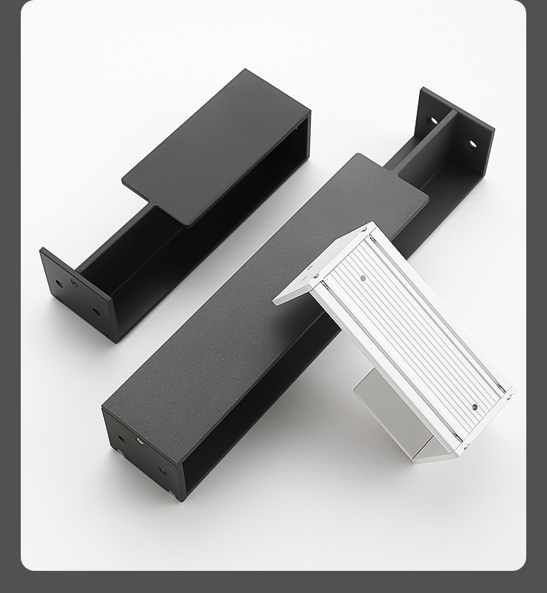 40 / 45mm- fack trädörr osynligt inbäddat handtag skjutdörr dolt svart handtag