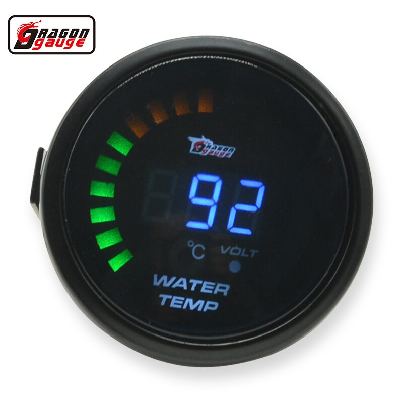 Dragon 52Mm Digitale Display Lcd Auto Gewijzigd Meter Water Olie Temperatuur Boost Druk Volt Toerenteller Rpm Air Gauge: Water temp gauge
