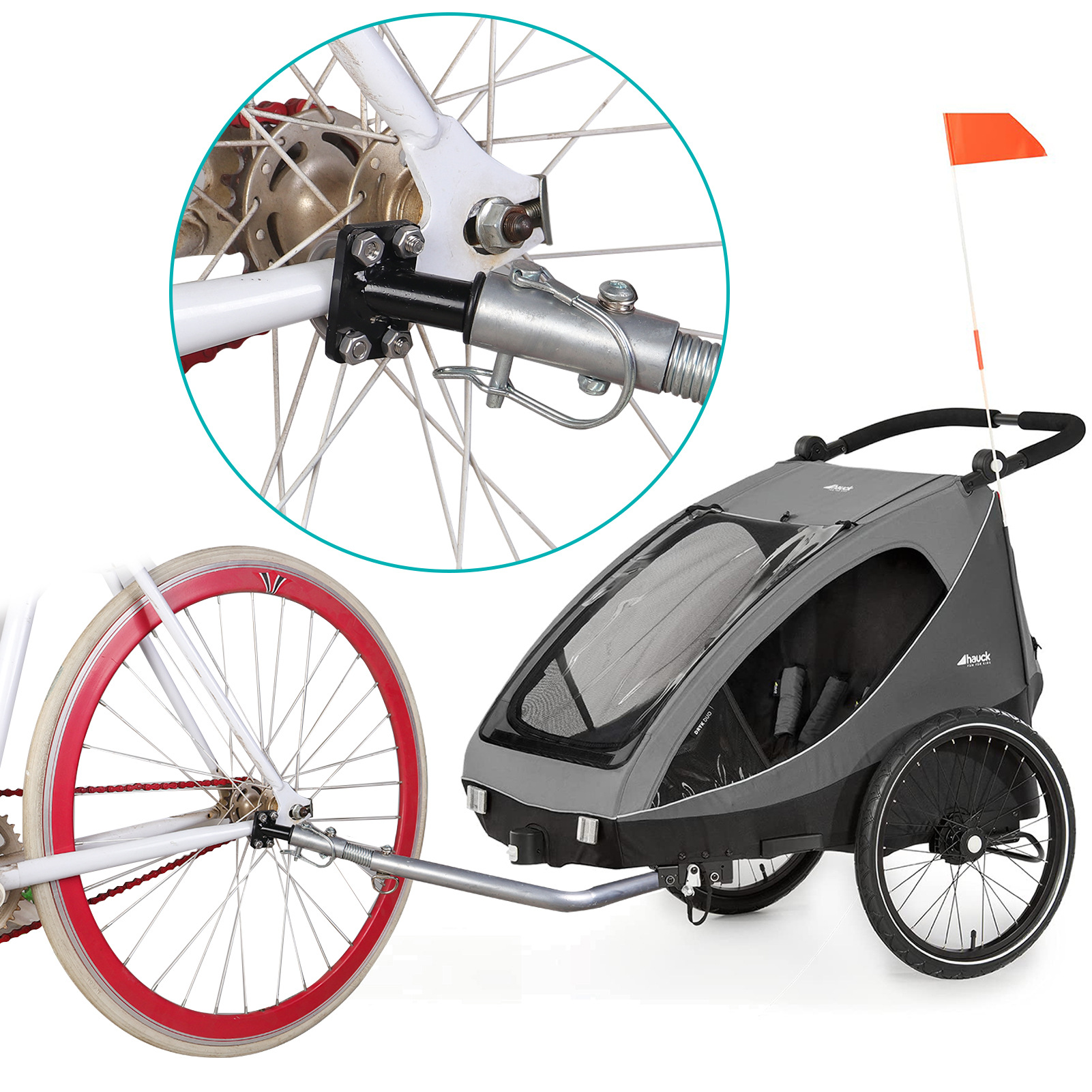 Akcesoria rowerowe Artykuły dla zwierząt Akcesoria robić przyczep rowerowych Głowica trakcyjna HAK PRZYCZEPY ROWEROWEJ Adaptery rowerowe Akcesoria