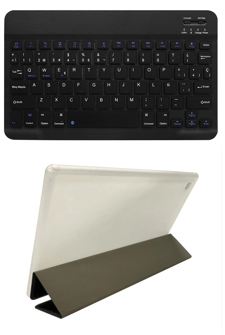 Accessoires pour tablette PC, étui en cuir PU sans fil pour Teclast P20 P20HD M40: case add keyboard