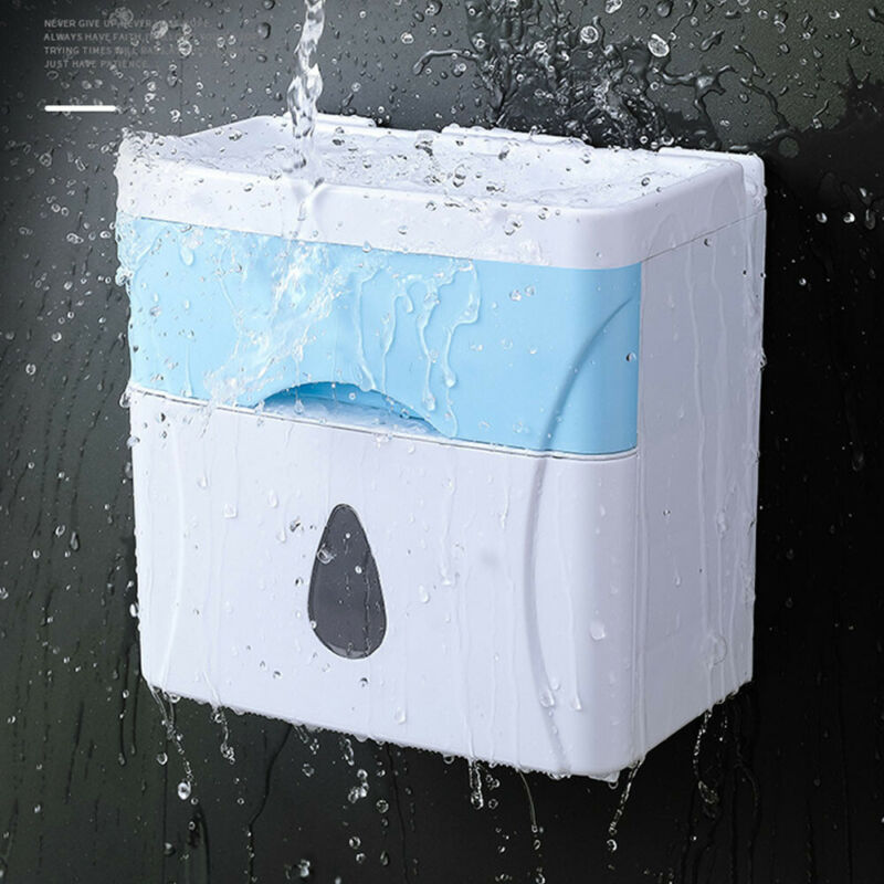 Vandtæt vægmontering toiletpapirholder hylde toiletpapir bakke rulle papirrør badeværelse væv opbevaringsboks